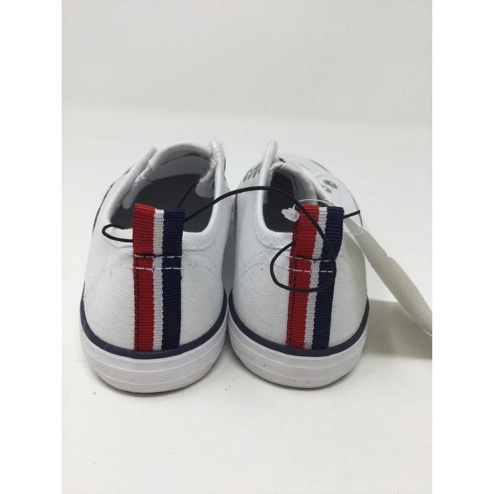 H&M Kids Size 10.5 White Canvas Casual Slip On Shoes